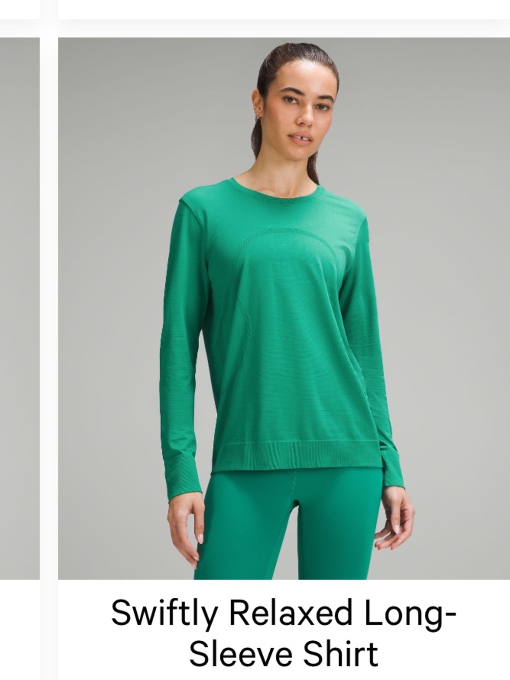 lululemon athletica Swiftly Relaxed Long-Sleeve Shirt in Green